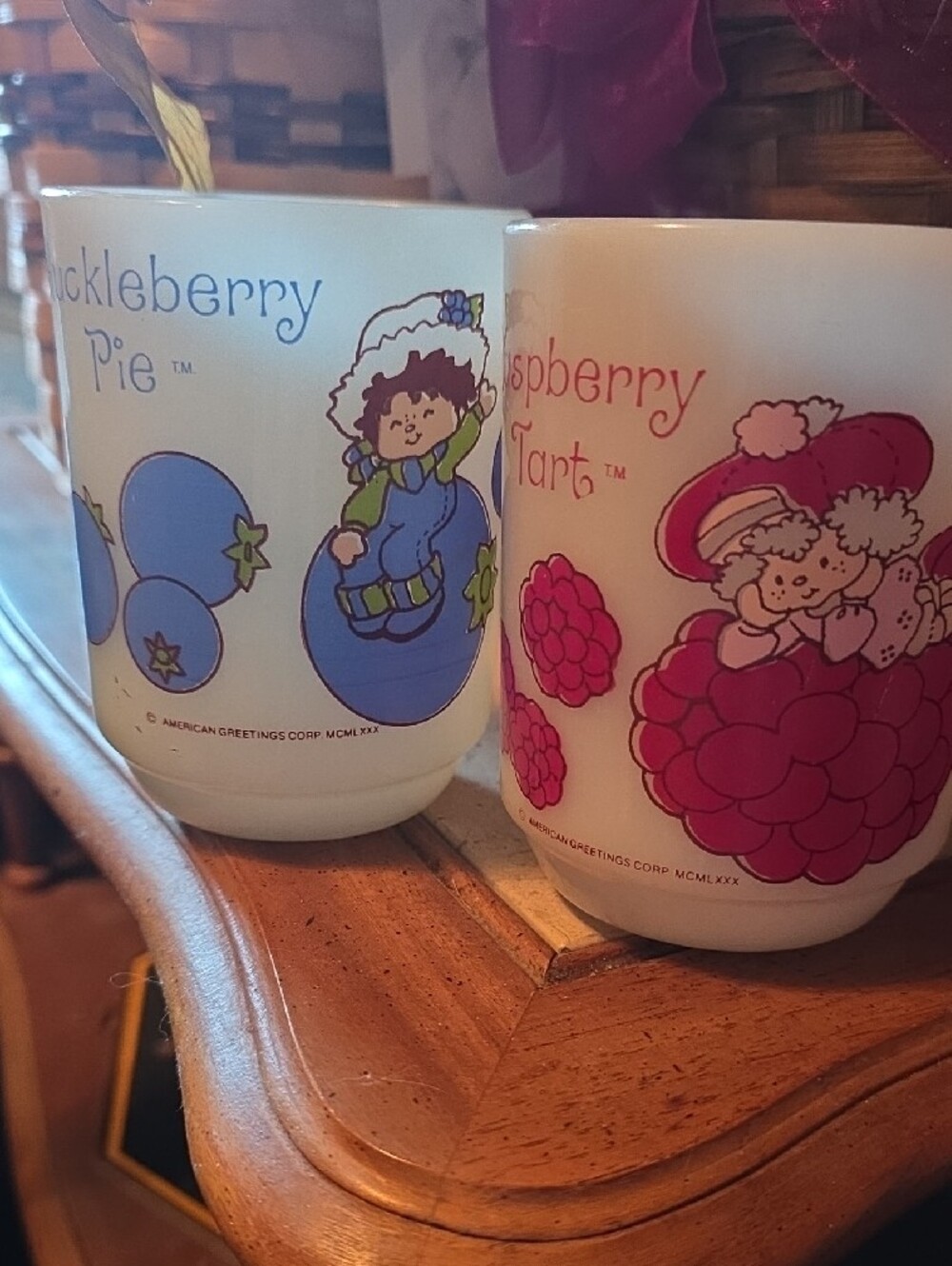 American Greetings White Raspberry Tart and Huckleberry Pie Stackable Mugs - Picture 2 of 5